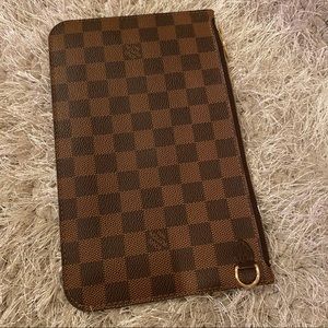 LOUIS VUITTON DAMIER EBENE NEVERFULL POUCH CLUTCH